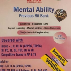 Mental Ability Previous Bit Bank Useful for APPSC,TGPSC Exams By NETHA[English Medium]Nov 2024Ed