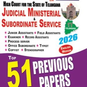 Vijetha Telangana High Court Judicial Ministerial & Subordinate Service Posts Top 51 Previous Papers[English Medium]