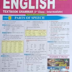 Vinuthna English Text Book Grammar(3rd Class -Intermediate) Chart Format Useful For DSC,SI,High Court & Other Exams