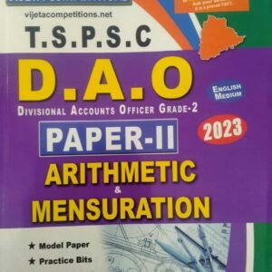 TSPSC DAO Paper II 2023 ( Arithmetic and Mensuration ) [ ENGLISH MEDIUM ] VIJETA