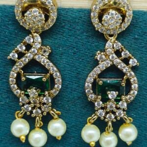 mehandi polish stone earrings