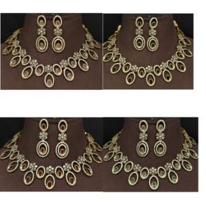 stone Necklace Mehandi polish