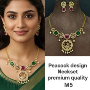 peacock design necklace