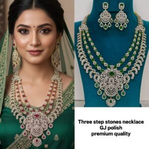 Three step stones necklace