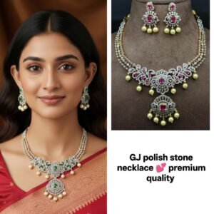 Gj polish stone necklace