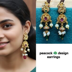 Peacock design earrings