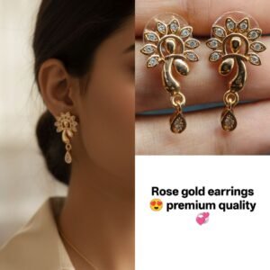 Rose gold earrings