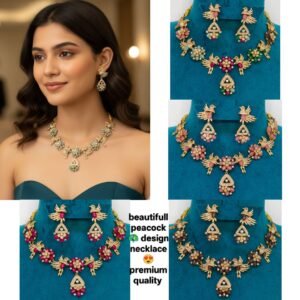 peacock design necklace