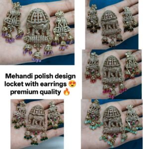 Mehandi polish stone locket