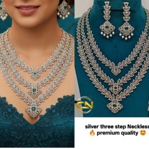 Silver three step Neckless