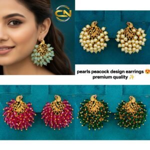 Peacock design earrings