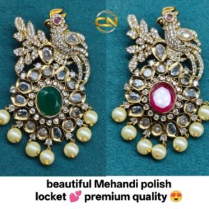 Mehandi polish stone locket