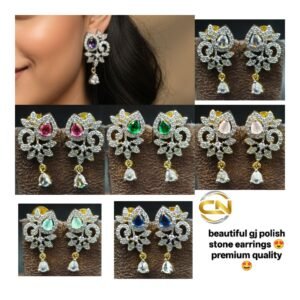 stone gj earrings