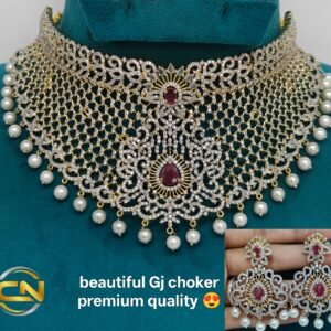 beautiful gj polish stone choker