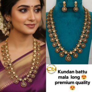 Long kundan battu mala