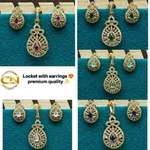 Locket with earrings