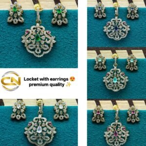 Locket with earrings