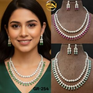 two line silver necklace