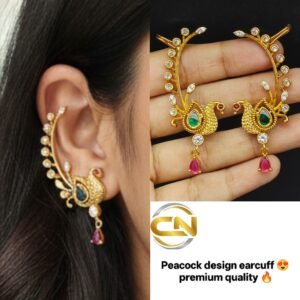 peacock design earcuff