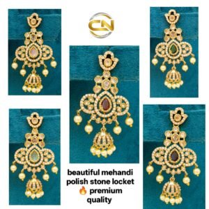 mehandi polish stone locket