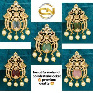 mehandi polish stone locket