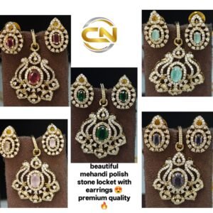 locket with earrings