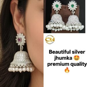 Silver jhumka
