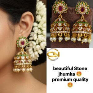 beautiful stone jhumka