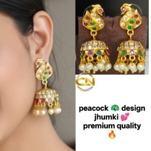peacock design jhumka