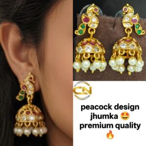 peacock design jhumka