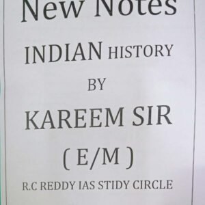 INDIAN HISTORY BY KAREEM SIR [ENGLISH MEDIUM] XEROX CLASS NOTES