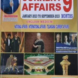 Current Affairs 9 Months January 2023 to September 2023 by Madhukiran[English Medium]Oct 2023Ed