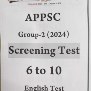 KP Sir Institute APPSC Group 2 Screening Test 6 to 10[English Medium]Xerox Printed Material