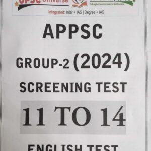 KP Sir Institute APPSC Group 2 Screening Test 11 to 14[English Medium]Xerox Printed Material