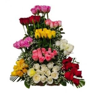 Mix Flowers Tall Arrangement