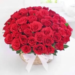 Red Roses Basket Arrangement